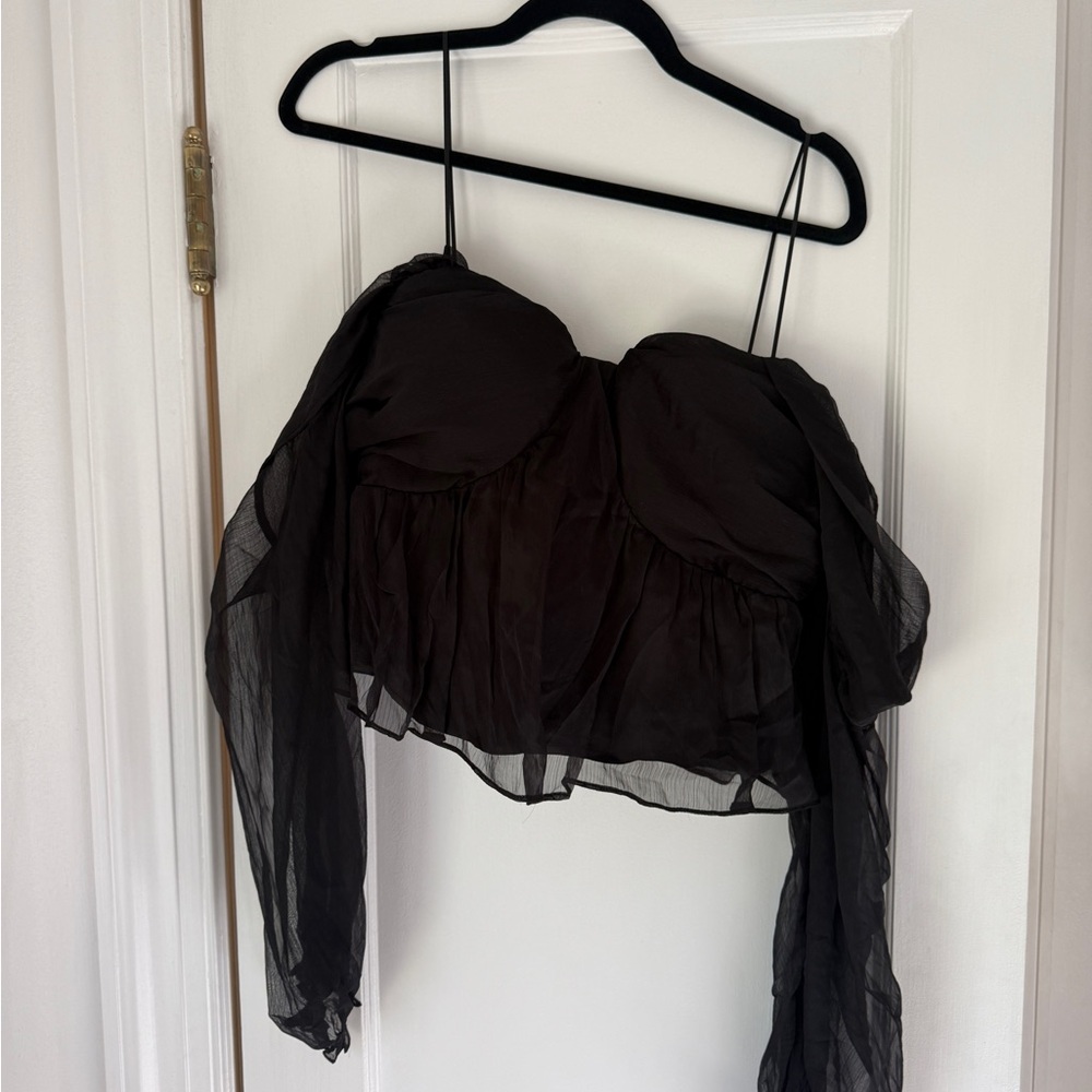 Elegant Black Off-Shoulder Women's Top